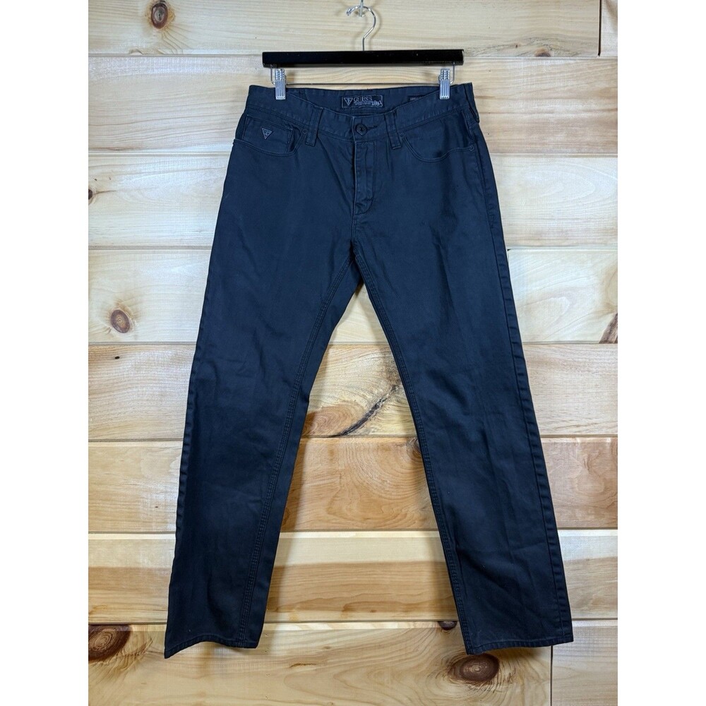 GUESS‎ Men's Lincoln Slim Straight Black Jeans W30 Denim Casual